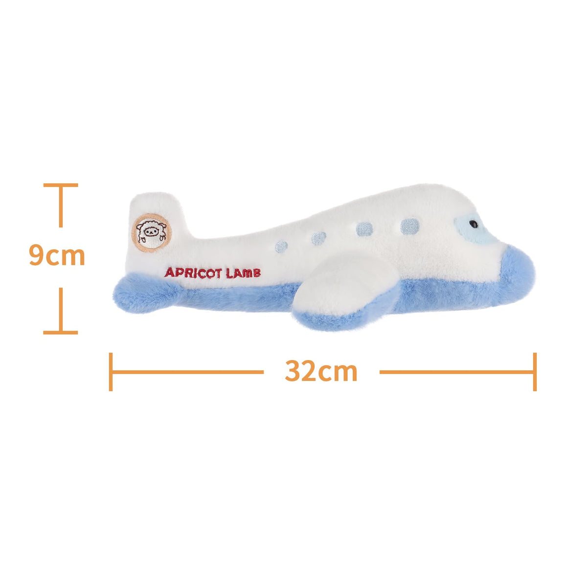Flugzeug Kuscheltier 32 cm, weiche Plüschtiere für Kinder & Baby, Blau
