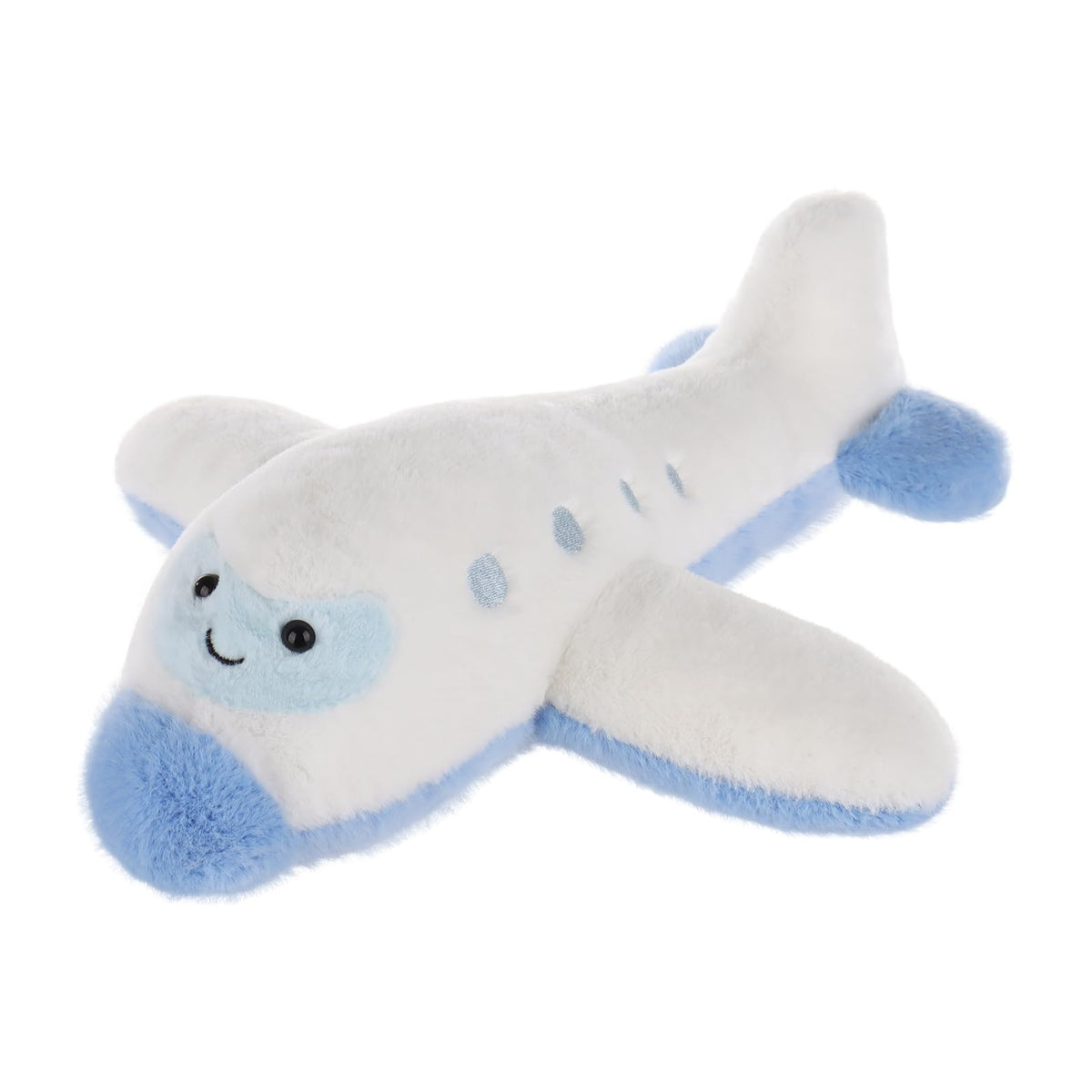 Flugzeug Kuscheltier 32 cm, weiche Plüschtiere für Kinder & Baby, Blau