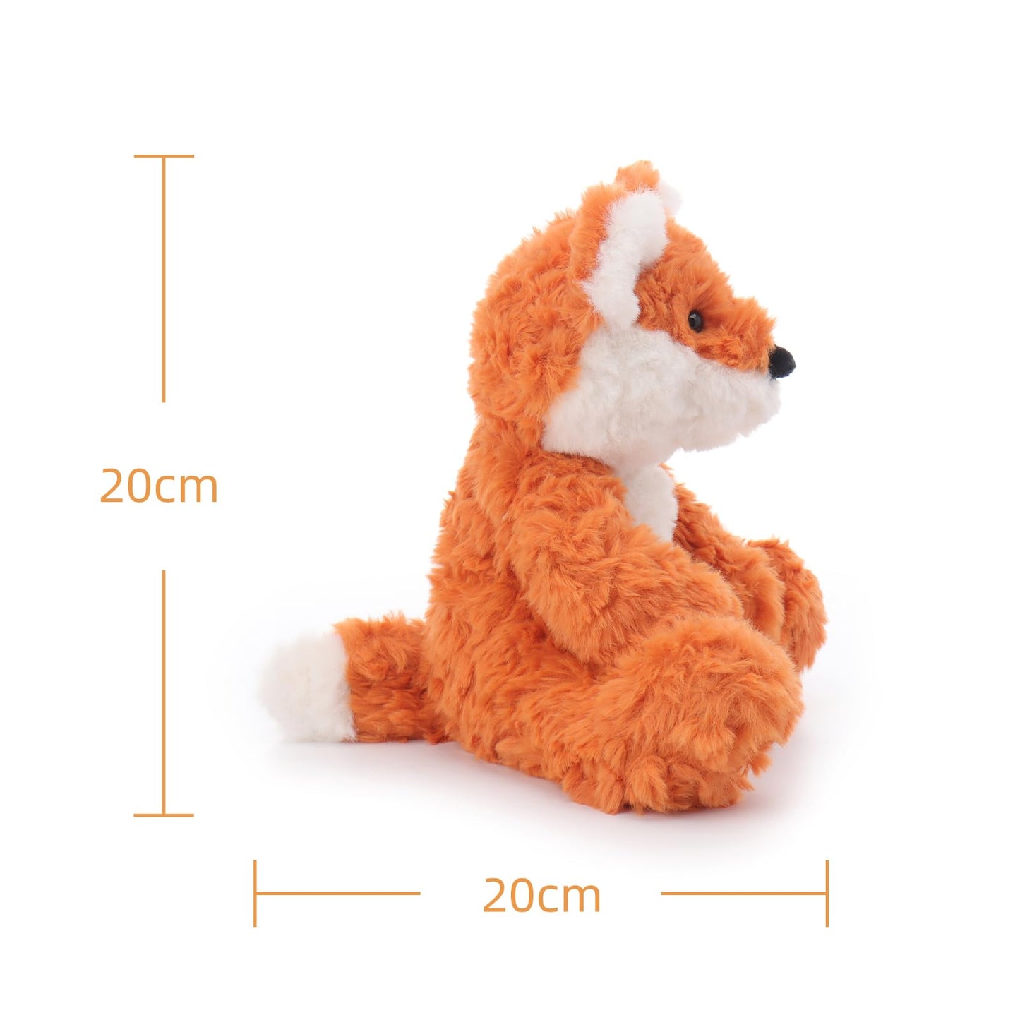Fuchs Kuscheltier 20 cm, weiche Plüschtiere für Baby & Kinder, gelb